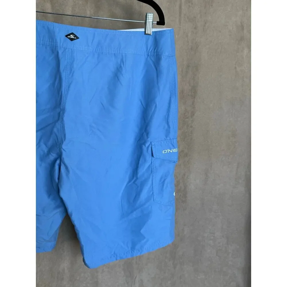 O’Neill Blue Santa Cruz Solid 20” Swim Trunks Shorts Boardshorts 34 NWT